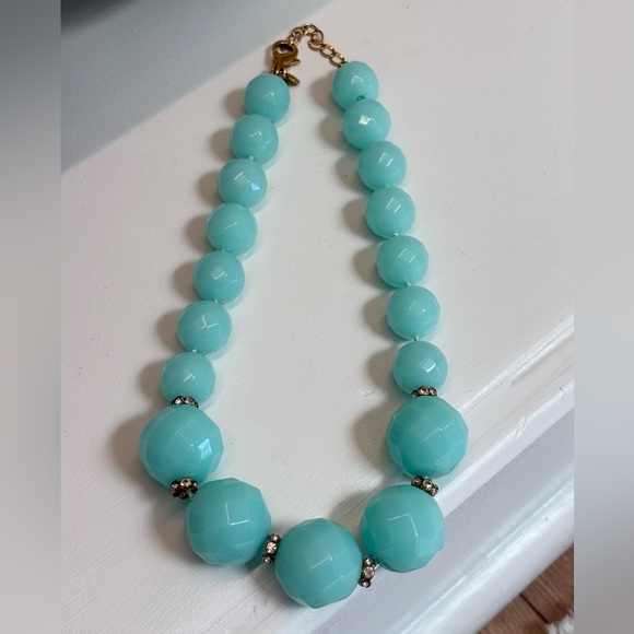 J. Crew || Chunky Blue Faceted Beads Necklace - Picture 3 of 5